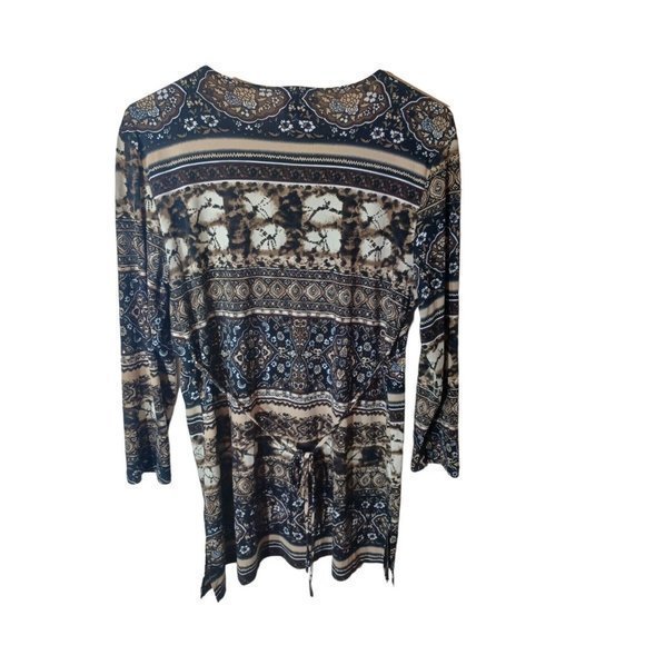 Women's Tailor By‎ B Moss Brown dressy top/blouse no size tag measures M/L - Picture 6 of 16